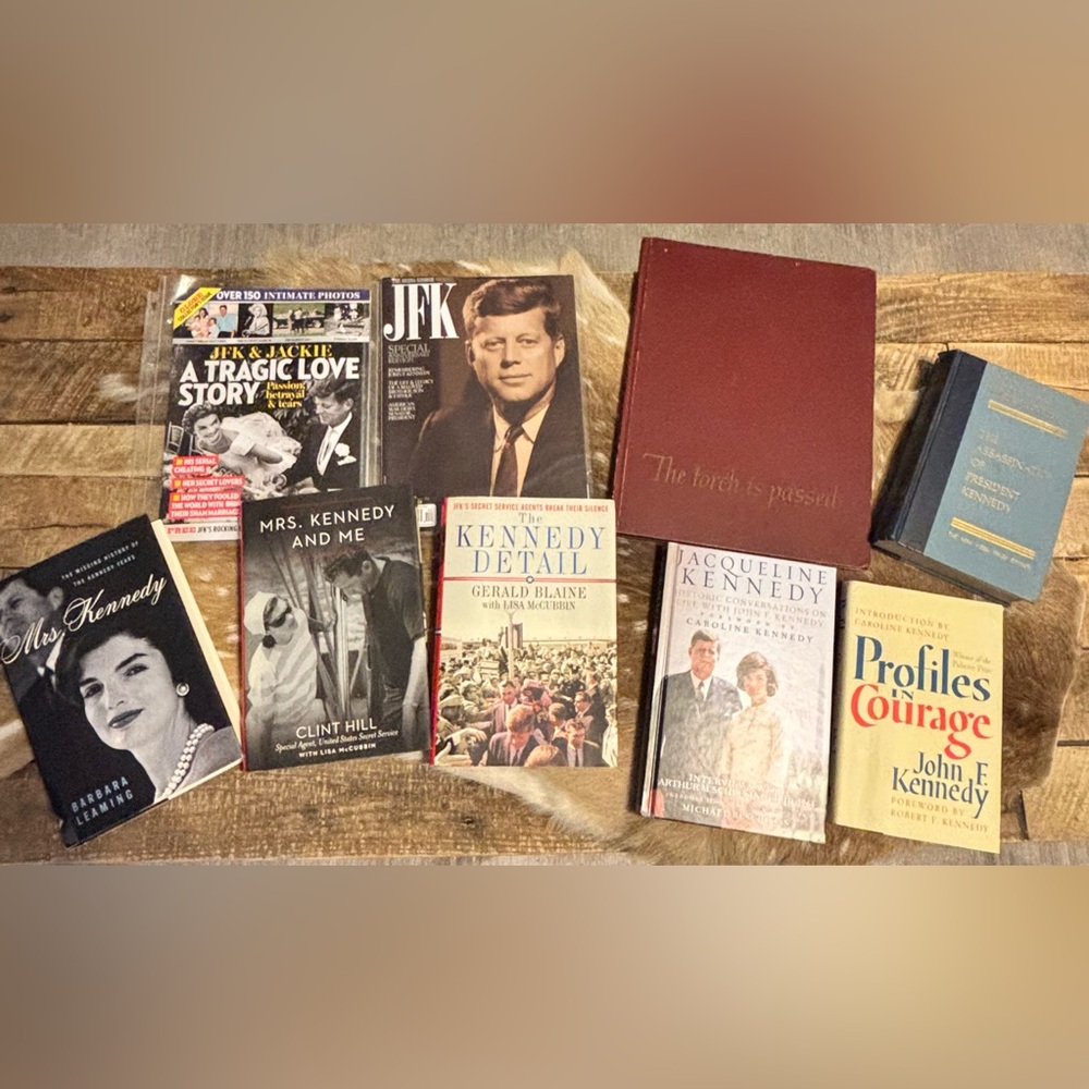 Lot of 10 Historical Books Kennedy Political JFK Jacqueline Kennedy